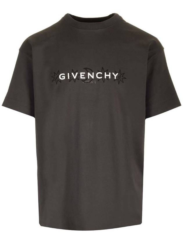 Tarot Print Reverse Short Sleeve T Shirt Rosewood - GIVENCHY - BALAAN 1