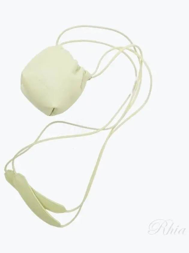 Dumpling Mini Drawstring Lambskin Leather Cross Bag Light Green - JIL SANDER - BALAAN 2