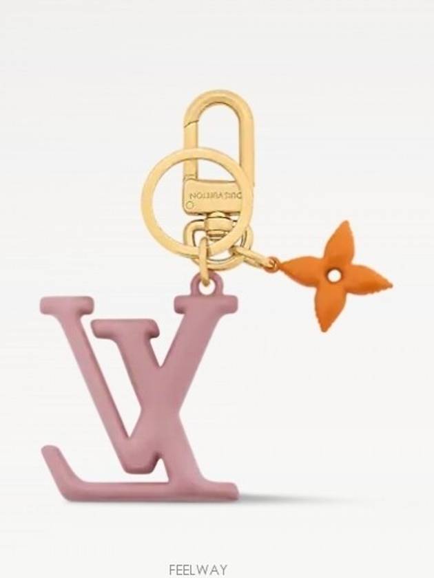 LV Pop Flower Key Holder Bag Charm Gold Pink - LOUIS VUITTON - BALAAN 3