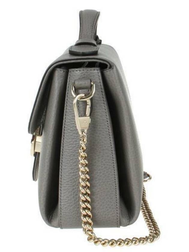 GG Interlocking Chain Small Top Handle Shoulder Bag Grey - GUCCI - BALAAN 5