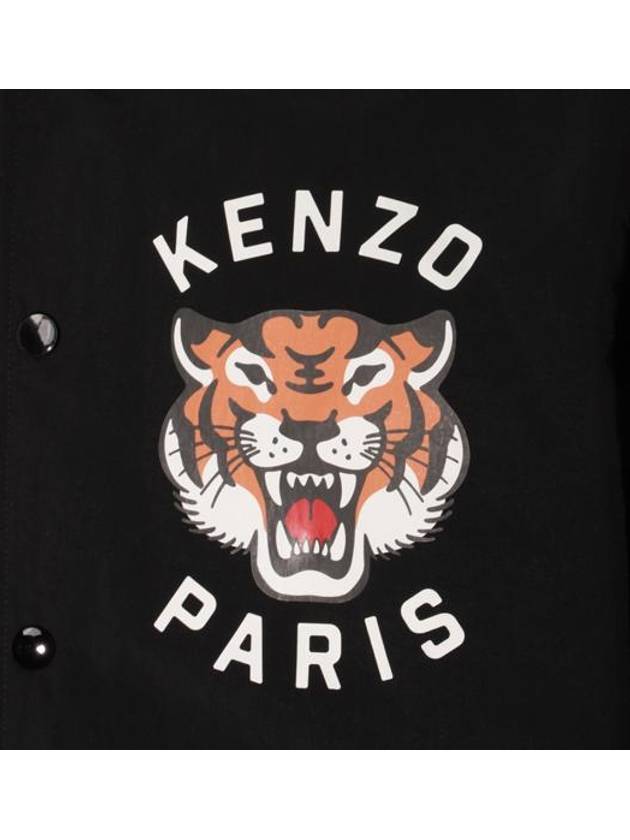 Lucky Tiger Quilted Coach Jacket Black - KENZO - BALAAN 6