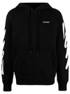 Men's Wave Diag Hoodie Black - OFF WHITE - BALAAN 1