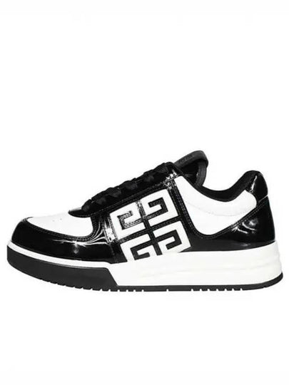 G4 Patent Leather Low Top Sneakers Black White - GIVENCHY - BALAAN 2