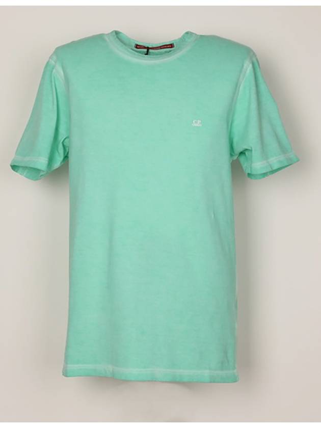 Piece Dyed Short Sleeve T-Shirt Green - CP COMPANY - BALAAN 2