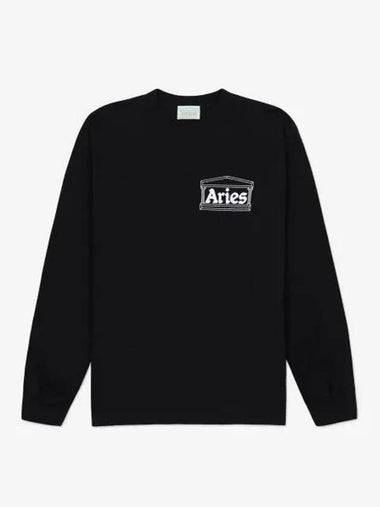 Temple LS T Shirt Black COAR66600BLK - ARIES - BALAAN 1