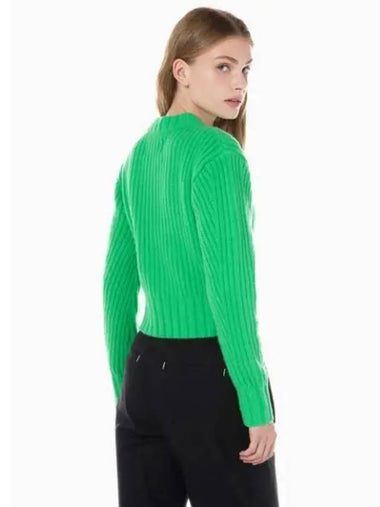 JEANS Women s Green Premium Line Chenille Pullover J222303 LGP - CALVIN KLEIN - BALAAN 1