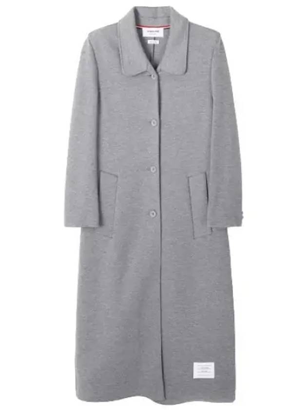 Double Face Cotton Tech Round Collar Overcoat Women Coat - THOM BROWNE - BALAAN 1