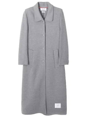 Double Face Cotton Tech Round Collar Overcoat Women Coat - THOM BROWNE - BALAAN 1