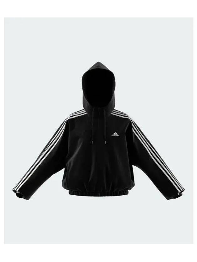 Essentials 3S Woven Windbreaker Black - ADIDAS - BALAAN 2