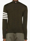 4 Bar Armband Classic Merino Wool Knit Top Dark Green - THOM BROWNE - BALAAN 5