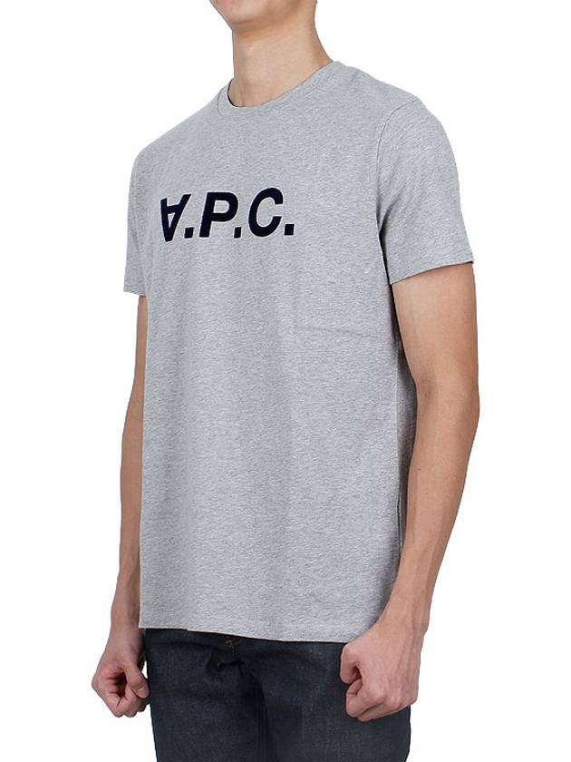 Black VPC Logo Short Sleeve T-Shirt Light Grey - A.P.C. - BALAAN 4