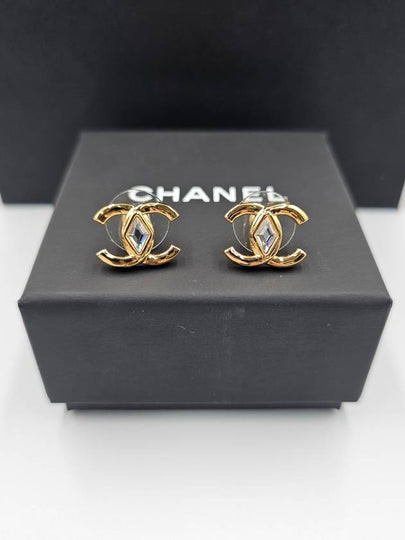 CC Logo Crystal Earrings Gold - CHANEL - BALAAN 2