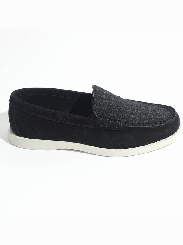 Granville Loafer Black Suede Oblique Jacquard - DIOR - BALAAN 3