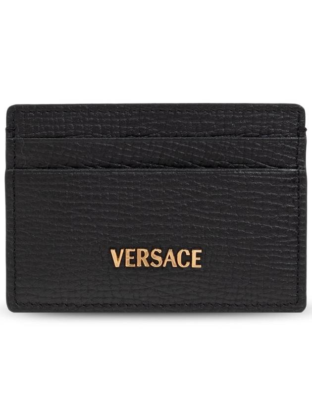 Versace Leather Card Holder, Men's, Black - VERSACE - BALAAN 1