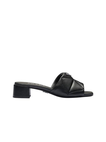 Quilted Nappa Leather Slides Black - PRADA - BALAAN 1