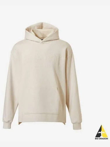 Women s Embossed Lettering Brushed Hoodie Overfit 39 Ivory - NEW BALANCE - BALAAN 1