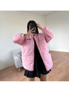 AU Australia Crown Quilted Jacket ST1M0305 Pink WOMENS - STUSSY - BALAAN 3