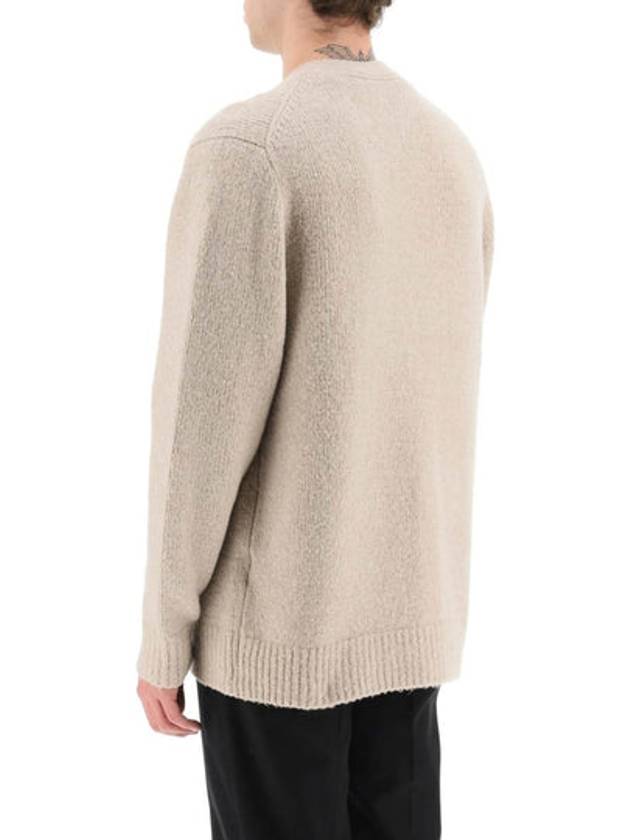 Wool Blend Cardigan Clay Beige - ACNE STUDIOS - BALAAN 3