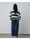 Striped Rugby Collar Sweatshirt Green - THE GREEN LAB - BALAAN 5