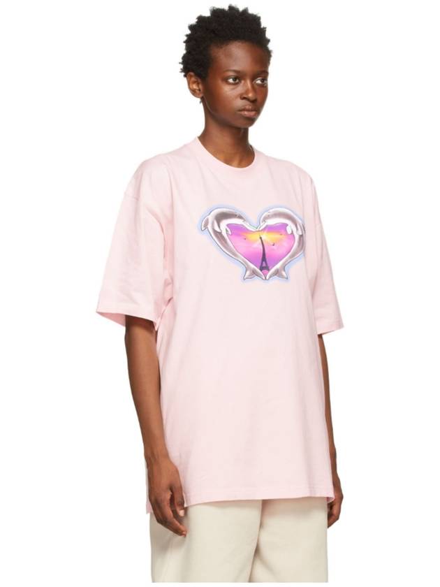 Dolphin heart logo short sleeve tshirt pink UA52TR420P1602BBPNK - VETEMENTS - BALAAN 2