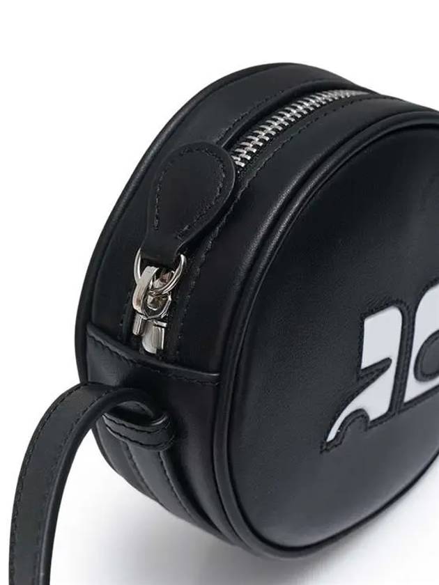 Reedition Logo Circle Shoulder Bag Black - COURREGES - BALAAN 9