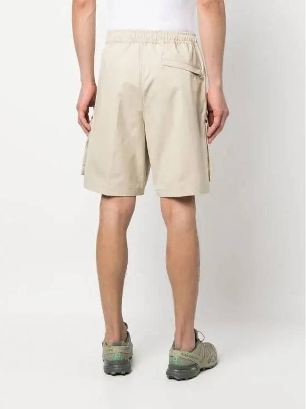 Men's Ghost Piece Cotton Shorts Beige - STONE ISLAND - BALAAN 5