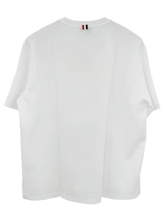 Cotton Oversized Pocket Short Sleeve T-Shirt White - THOM BROWNE - BALAAN 4