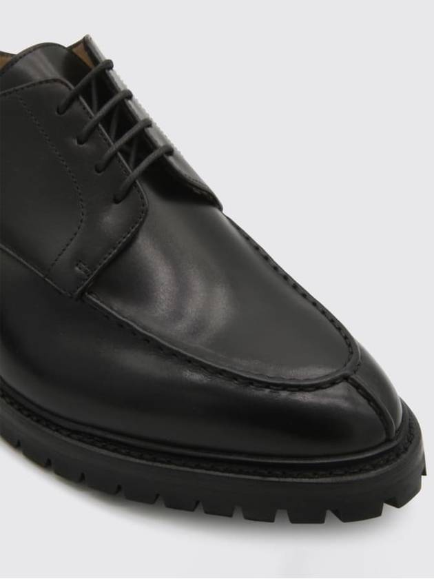 Almond Toe Leather Derby Black - THOM BROWNE - BALAAN 5