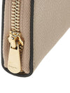 Women's Gancini Logo Zipper Card Wallet Beige - SALVATORE FERRAGAMO - BALAAN 8