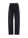 Luna High Rise Pieced Taper Jeans Black - AGOLDE - BALAAN 2