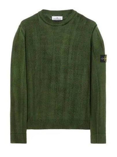 Waffen Patch Wool Knit Top Olive - STONE ISLAND - BALAAN 2