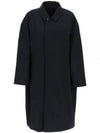 WR Cotton Twill Oversized Coat Jet Black - LEMAIRE - BALAAN 2