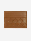 Intrecciato Leather Card Holder Brown - BOTTEGA VENETA - BALAAN 5