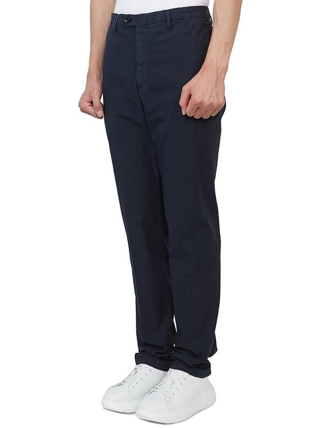 Men's Cotton Blend Straight Pants Navy - DRUMOHR - BALAAN 3