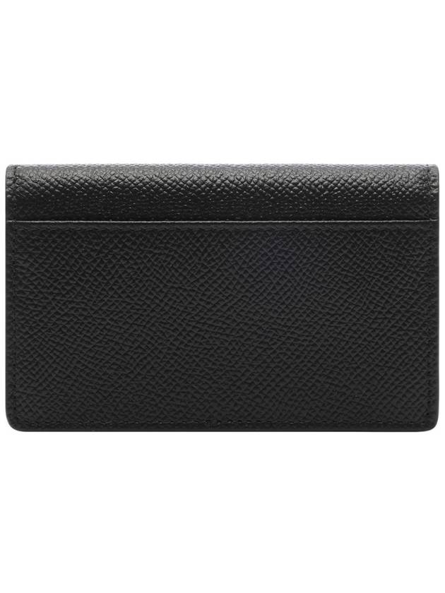 Stitched Leather Card Wallet Black - MAISON MARGIELA - BALAAN 5