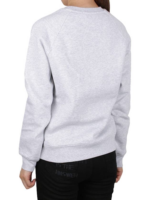 Milano Brushed Logo Print Crew Neck Sweatshirt Grey - MSGM - BALAAN 5