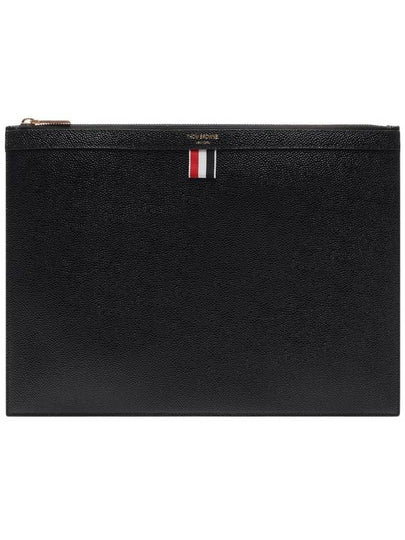 Medium Document Holder Clutch Bag Black - THOM BROWNE - BALAAN 2