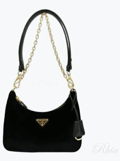 Re-Edition Velvet Mini Bag Black - PRADA - BALAAN 2