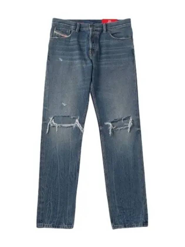 Straight Denim Pants Medium Blue Jeans - DIESEL - BALAAN 1