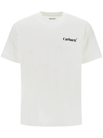 Fold Duck Short Sleeve T-Shirt White - CARHARTT WIP - BALAAN 1