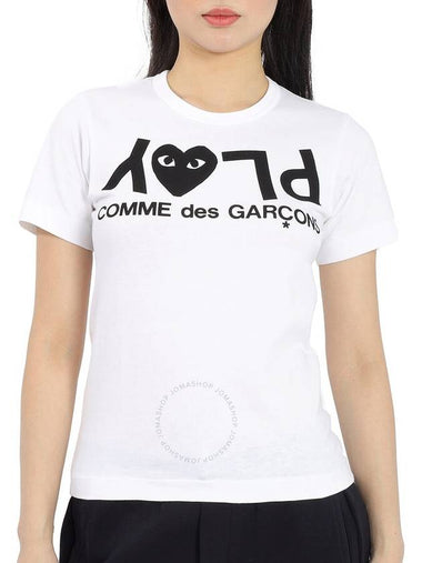 Comme Des Garcons Ladies Short-sleeve Play Logo T-shirt, Size X-Small - COMME DES GARCONS - BALAAN 1