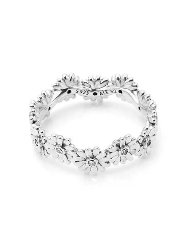 Women's Sparkling Daisy Flower Crown Ring Silver - PANDORA - BALAAN 3