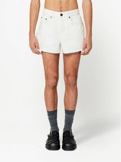 Straight Denim Shorts Natural White - AMI - BALAAN 2