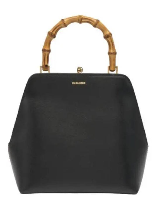 Goji Bamboo Top Handle Tote Bag Black Handbag - JIL SANDER - BALAAN 1