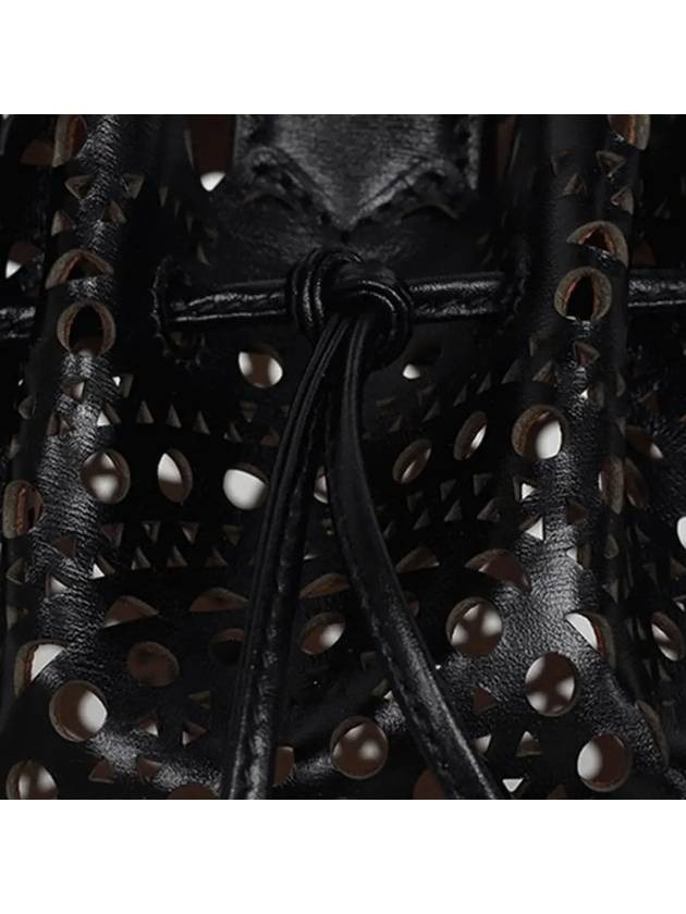 Rose Marie 16 Punching Bucket Bag Black - ALAIA - BALAAN 4