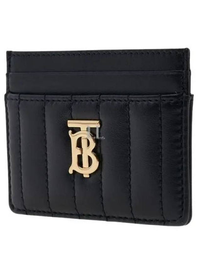 Quilted Leather Lola Card Case Black Light Gold - BURBERRY - BALAAN 2