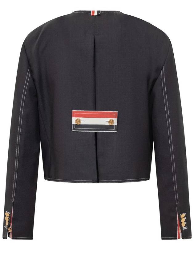 RWB detail wool crop jacket FBC893A00473 - THOM BROWNE - BALAAN 3