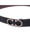 Reversible Gancini Belt Black Hickory - SALVATORE FERRAGAMO - BALAAN 5