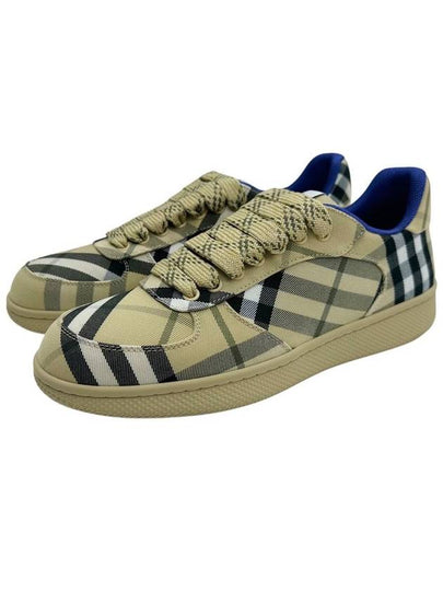 Check Low Top Sneakers Beige - BURBERRY - BALAAN 2