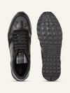 Rock Runner Lace-Up Low Top Sneakers Black - VALENTINO - BALAAN 6